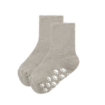 Joha - Uldsokker med gummidupper - sesam 65443